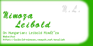 mimoza leibold business card
